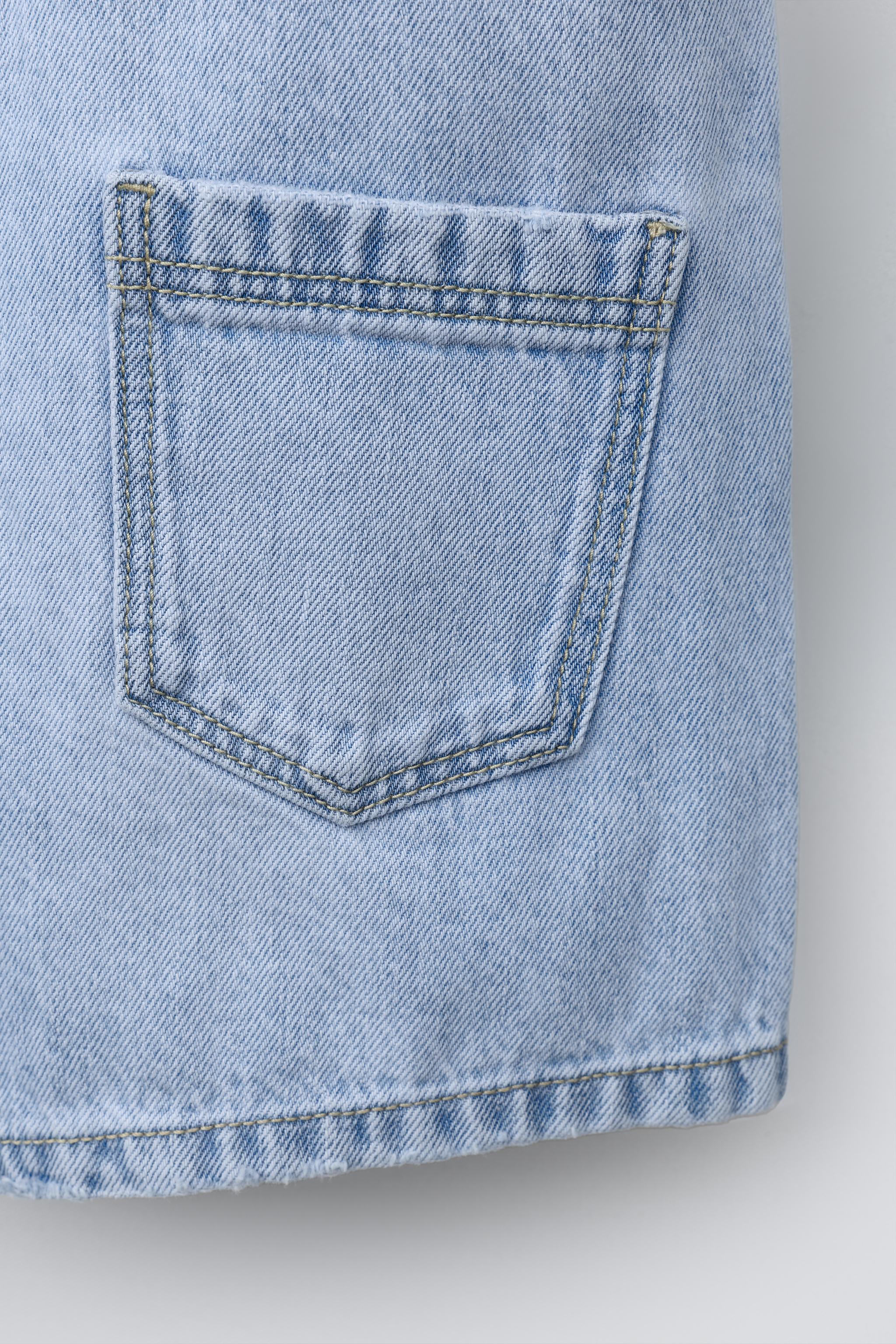 DENIM OVERALL SHORTS